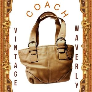 Vintage COACH Waverly Golden Tan Leather Bag ~ Stunning!